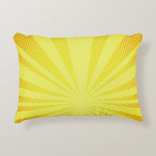 Cojín Decorativo retro comic yellow background raster gradient half