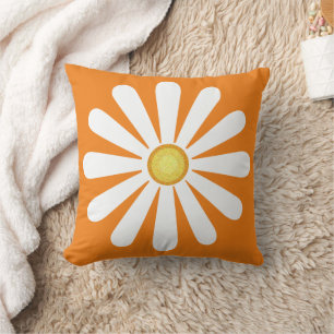 Cojín Decorativo Retro daisy orange