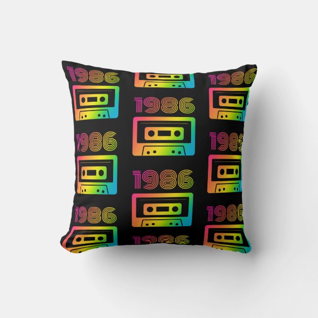 Cojín Decorativo Retro de 1986 (Anverso)