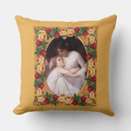 Cojín Decorativo Retro de color con encaje y flores