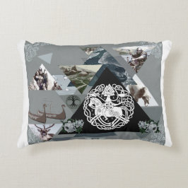 Cojín Decorativo Retro de color con encaje y flores