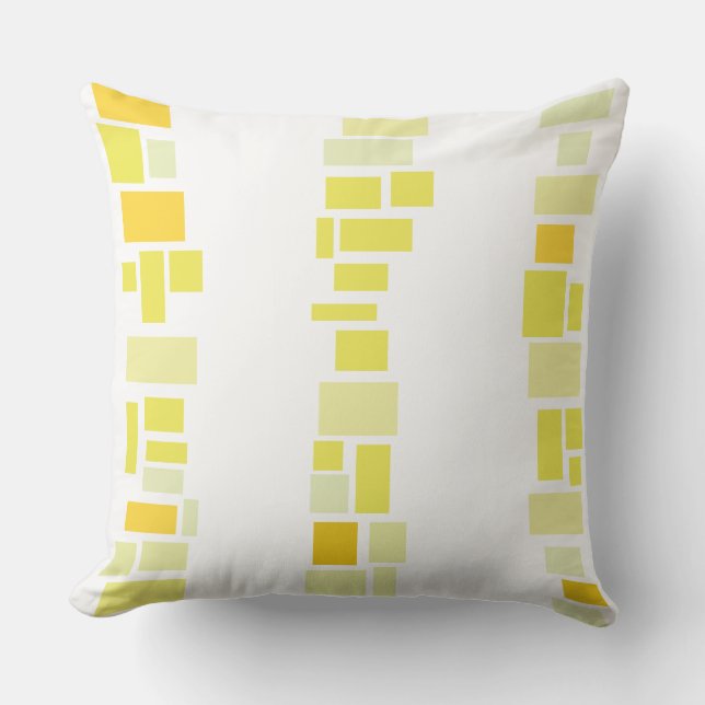Cojín decorativo retro de DISEÑO AMARILLO MOSIAC (Anverso)