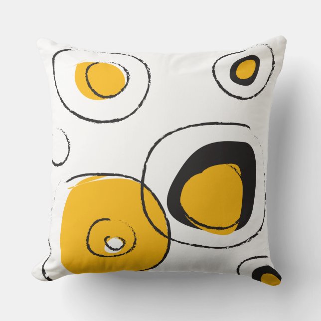 Cojín decorativo retro de DISEÑO DE PUNTOS ALARGAD (Anverso)
