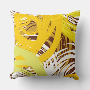 Cojín decorativo retro de diseño SPIRAL amarillo d