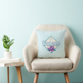 Cojín Decorativo Retro de la ciudad de Toulouse violó la vieja Souv