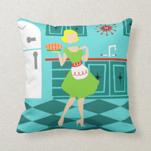 Cojín decorativo retro de la cocina