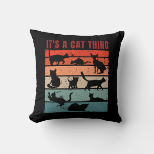 Cojín Decorativo Retro de la colección de gatos