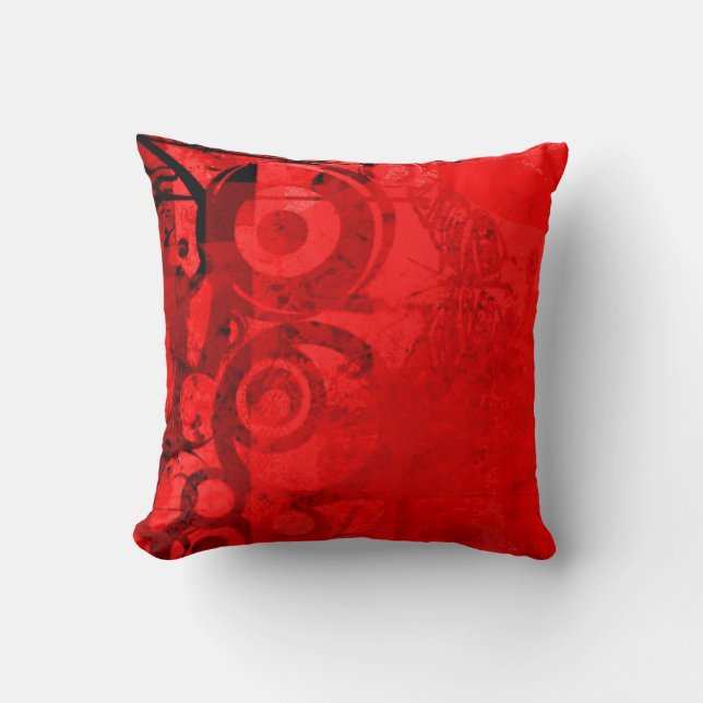 Cojín decorativo retro de la impresión del Grunge (Anverso)