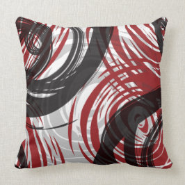 Cojín decorativo retro del DISEÑO ESPIRAL ROJO