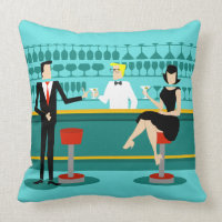 Cojín decorativo retro del salón de cóctel