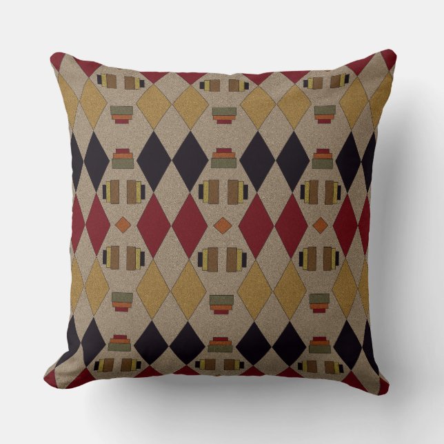 Cojín Decorativo Retro del Suroeste (Anverso)