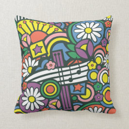 Cojín decorativo retro del tiempo de la música