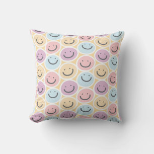 Cojín Decorativo Retro Doodle Emoji Sonriente