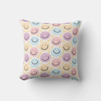 Cojín Decorativo Retro Doodle Emoji Sonriente