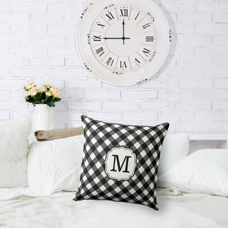 Cojín Decorativo Retro Elegant Personalized Gingham Throw Pillows