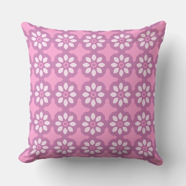 Cojín Decorativo Retro Flor de Rosa  (Anverso)