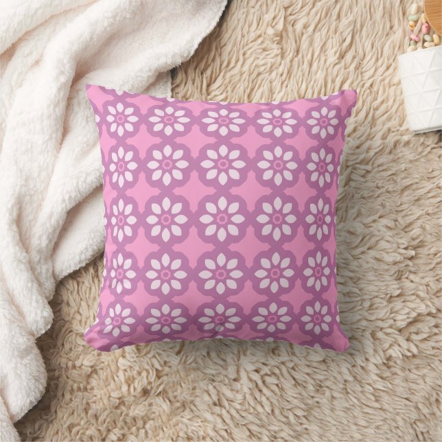 Cojín Decorativo Retro Flor de Rosa  (Manta)