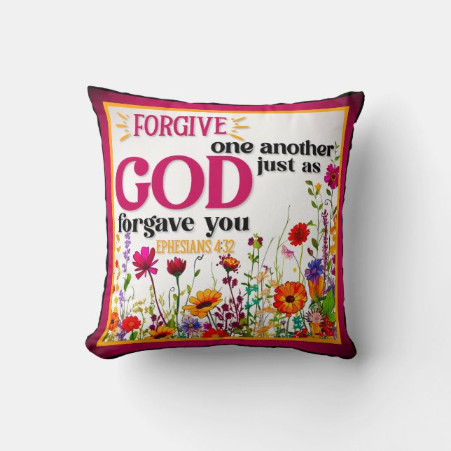 Cojín Decorativo Retro Floral Inspirador (Anverso)