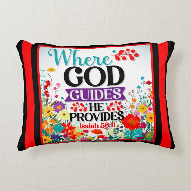 Cojín Decorativo Retro Floral Inspirador (Anverso)