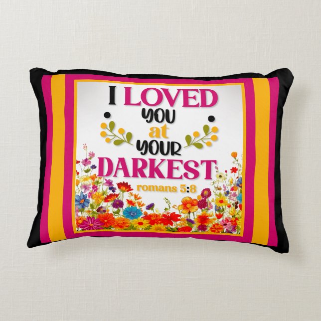 Cojín Decorativo Retro Floral Inspirador (Reverso)