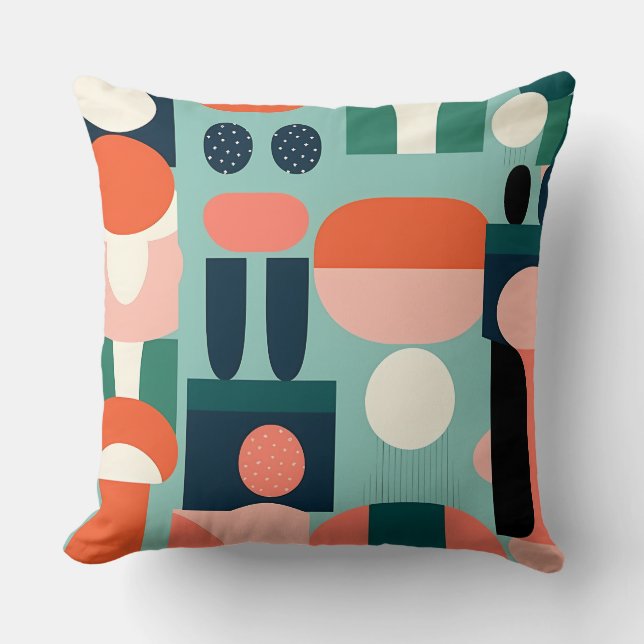 Cojín Decorativo Retro Geometric Semicircle Pillow (Anverso)