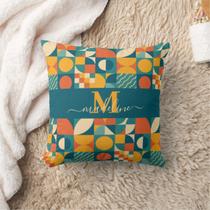 Cojín Decorativo Retro Geométrico Personalizado