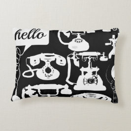 Cojín Decorativo Retro Hello Cualquier patrón de teléfono de color