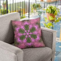 Retro Mandala Flor rosa y verde