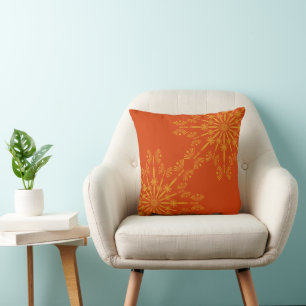 Cojín decorativo Retro Mandala Papaya