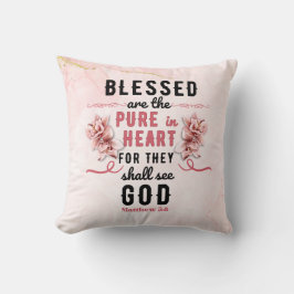 Cojín Decorativo Retro Matthew 5:8 Calla Lillies