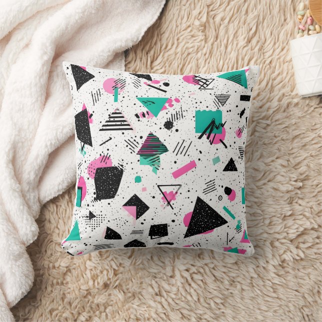 Cojín Decorativo Retro Memphis Geometric Pattern (Manta)