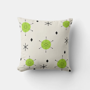 Cojín Decorativo Retro Mid Mod Starburst Sky Chartreuse
