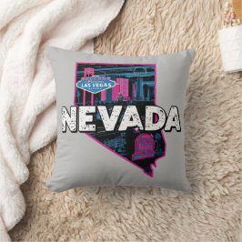 Cojín Decorativo Retro Nevada Silhouette
