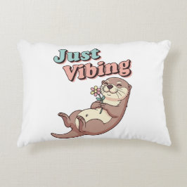 Cojín Decorativo Retro Otter Just Vibing Rectangular Pillow