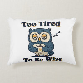 Cojín Decorativo Retro Owl Exhausted Humor Rectangular Pillow