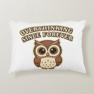 Cojín Decorativo Retro Owl Overthinking Rectangular Pillow