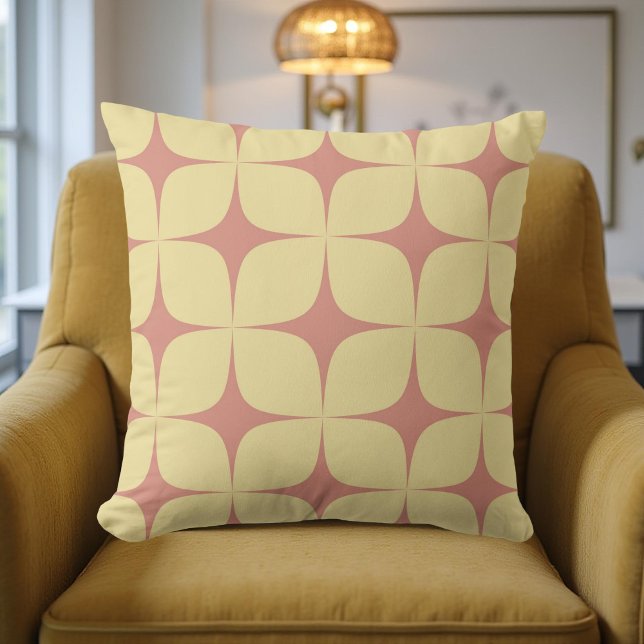 Cojín Decorativo Retro Pale Amarillo y Rojo Siglo Medio Moderno (Subido por el creador)