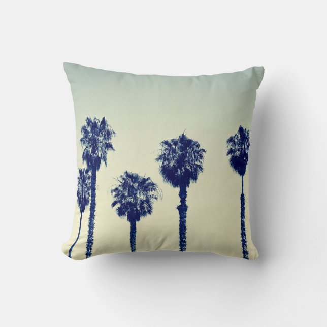 Cojín decorativo Retro Palm Trees California (Anverso)