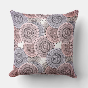 Cojín Decorativo Retro, patrón retro, beige, gris elegante