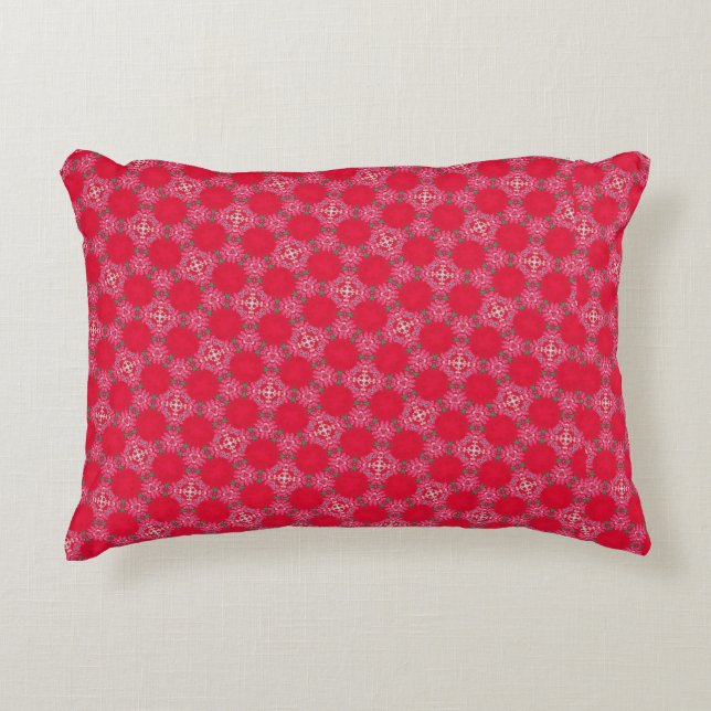 Cojín Decorativo Retro Pink Clover Accent Pillow (Anverso)