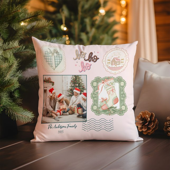 Cojín Decorativo Retro Pink Green Christmas (Subido por el creador)