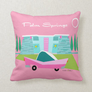 Cojín decorativo Retro Pink Palm Springs
