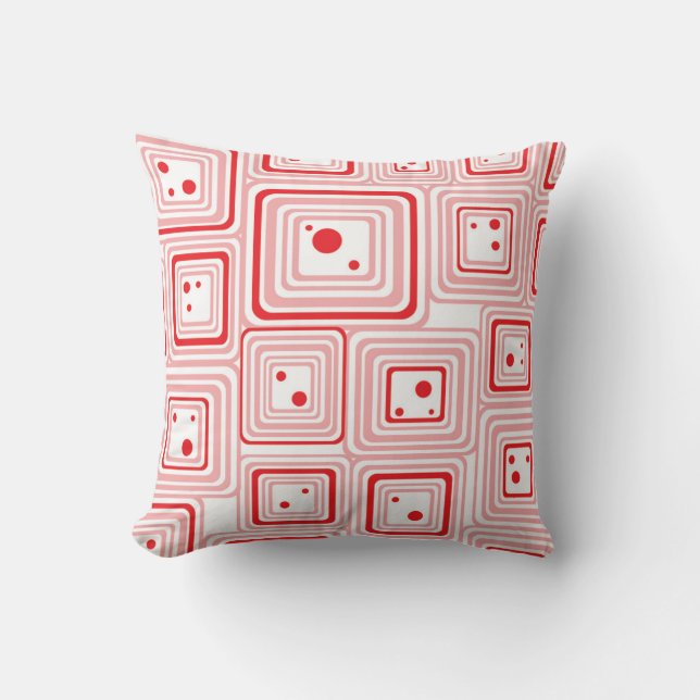 Cojín Decorativo Retro Pink Vortex Throw Pillow (Anverso)