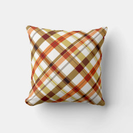 Cojín Decorativo Retro Plaid de Acción de Gracias