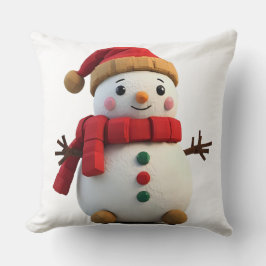 Cojín Decorativo Retro Plush Snowman With Scarf Christmas