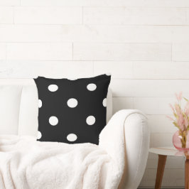 Cojín Decorativo Retro Polka Dot Design – Vintage Aesthetic