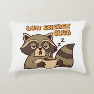 Cojín Decorativo Retro Raccoon Low Energy Club Rectangular Pillow