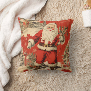 Cojín Decorativo Retro Red Santa Claus