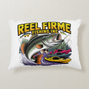 Cojín Decorativo Retro "Reel Firme Fishing Inc" Lumbar para Kayak y