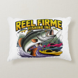 Cojín Decorativo Retro "Reel Firme Fishing Inc" Lumbar para Kayak y